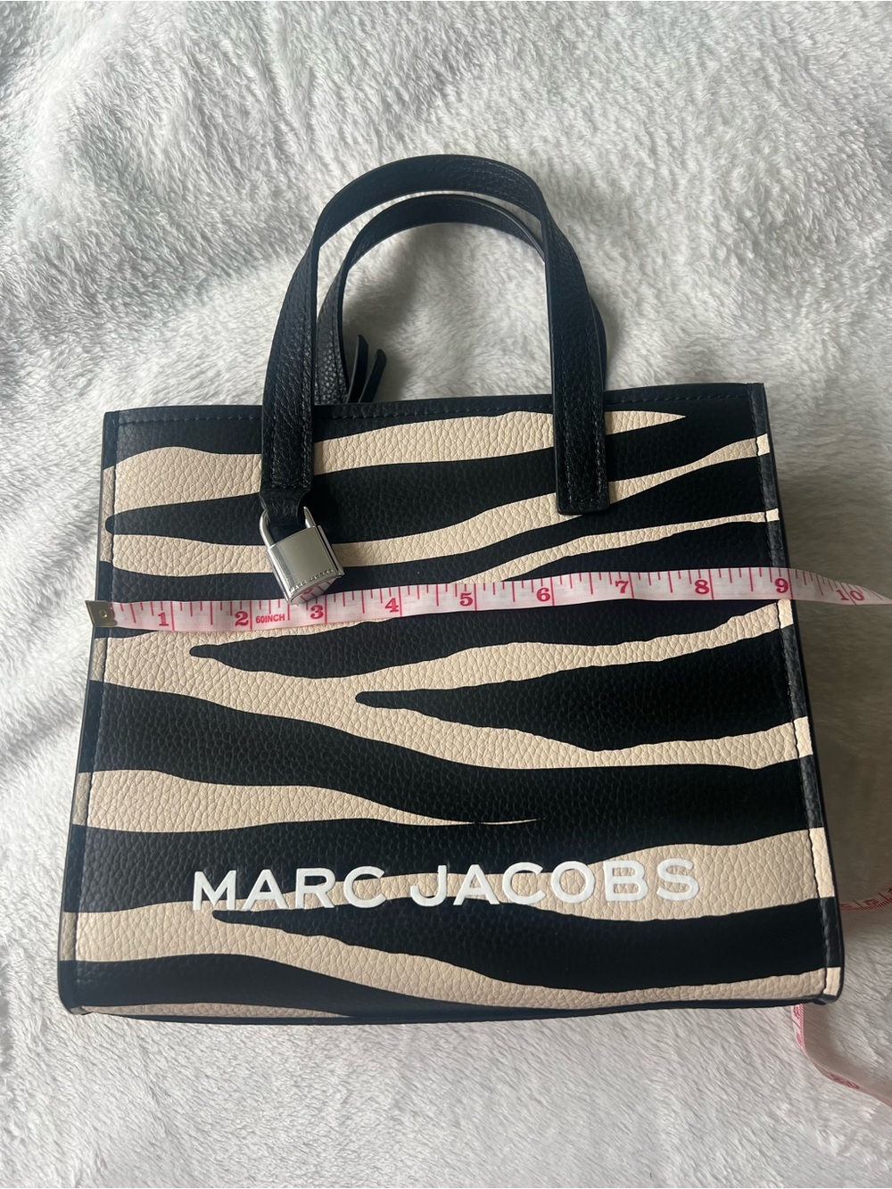 Marc Jacobs Zebra Stripe Mini Bag in Black and Cream - Picture 7 of 9